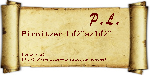 Pirnitzer László névjegykártya